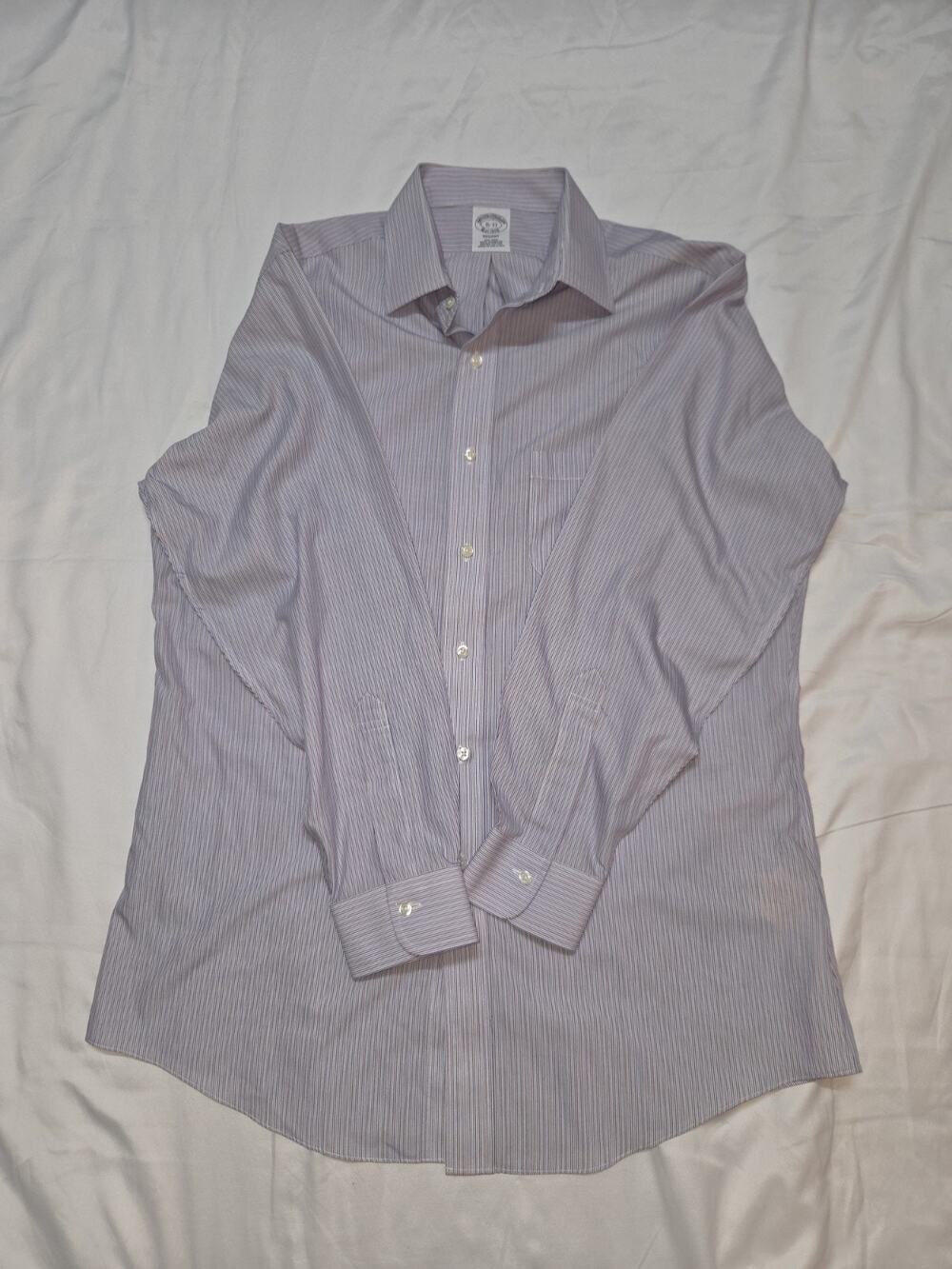 Brooks Brothers Men's Long Sleeve Dress Shirt Button Up, 16-33